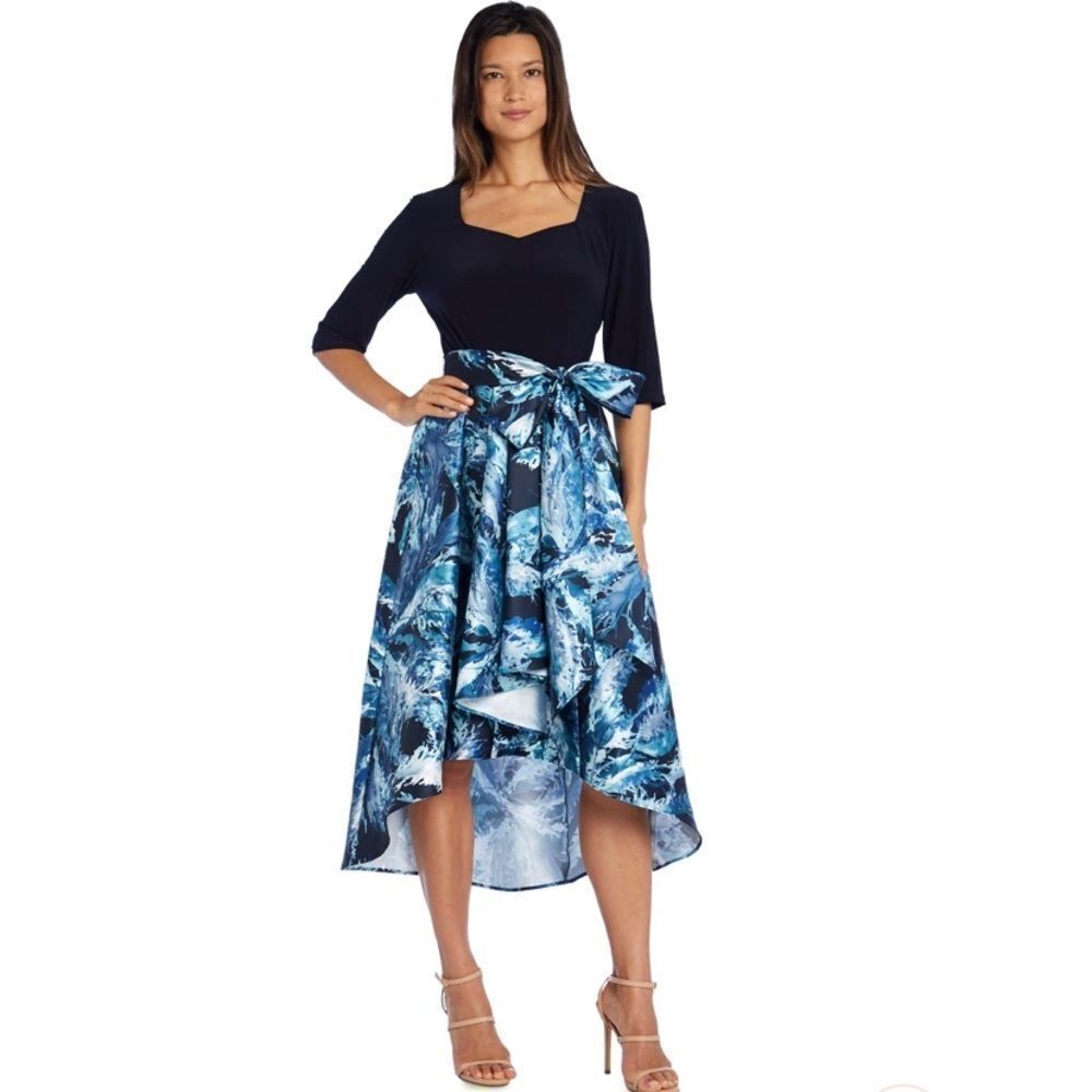 RM Richards Sweetheart Neck High Low Party Dress